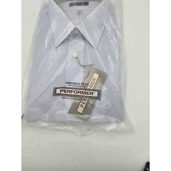 Everett St Men's Shirt sz 17.5 Big Blue Button Up New #T - Picture 3 of 6